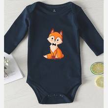 Print Kids Clothing Winter Baby Boy Clothes Romper for Babies Newborn Girl Outfit Toddler Autumn Jumpsuit Fox Cartoon 2024 - buy cheap