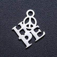 10pcs/lot Hope DIY Jewelry Charms Wholesale 316 Stainless Steel Dropshipping Charm for Necklace Making Factory Direct 2024 - buy cheap