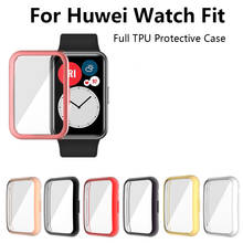 Screen Protective Cover For Huawei Watch Fit Full Soft Clear TPU Screen Protector Case Smart Watch Shockproof Shell Accessories 2024 - buy cheap