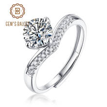 GEM'S BALLET Luxury 1Ct Fashion Diamond Bridal Ring 925 Sterling Silver Moissanite Rings Fine Ring for Women Engagement Jewelry 2024 - buy cheap