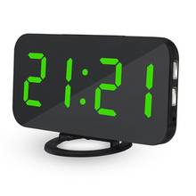 Home Decoration Desktop Digital Table USB Table Clocks LED Charging Alarm Clock LED Display Voice Control Electronic Backlight 2024 - buy cheap