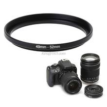 49mm a 52mm metal step up anéis lente adaptador filtro câmera ferramenta acessórios novo 2024 - compre barato
