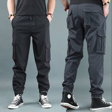 2020 Men Light weight Breathable Trousers Men Summer Casual Thin Multi-pocket Cargo Pants Men's Work Out Quick Dry Pants L86 2024 - buy cheap