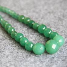 6-14mm Natural Green Emerald Necklace women girls Jasper beads Round wholesale stones Beads Jewelry making design 2024 - buy cheap