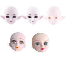 Practice Makeup Doll Head with Demon Ear Bald Head For 1/3 BJD Doll as for 60cm Doll DIY Doll Cosplay Accessories For Girls 2024 - buy cheap