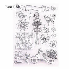 PANFELOU 11x15 girl's dream Transparent Clear Silicone Stamp/Seal DIY scrapbooking/photo album Decorative clear stamp sheets 2024 - buy cheap