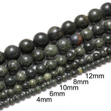Contas redondas com renda verde escura, fio solto para fazer joias, colar diy, pulseira, brinco, seleção de tamanho 4-12mm, 15" 2024 - compre barato