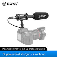 BOYA BY PVM3000 Shotgun Microphone Supercardioid Electret Condenser Mic for Video Interview Camcorder Audio Recorder DSLR Camera 2024 - buy cheap