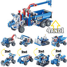 Science Technic Educational Building Blocks Toys For Kids Boys DIY Birthday Present Engineering Lifting Forklift Crane Models 2024 - buy cheap
