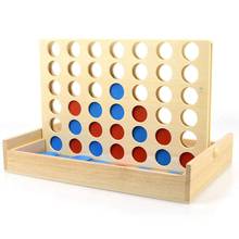 Juego de madera de cuatro en una fila, juego de mesa de juguete familiar clásico para niños y familia, Juguetes Divertidos 2024 - compra barato