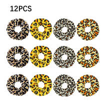 12 Pcs Velvet Scrunchie Pack for Girls Headwear Woman Leopard  Scrunchies Korean Hair Accessories Cute Hair Ties 2020 VERVAE 2024 - buy cheap