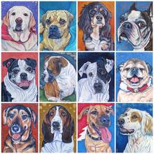 Full Square Drill 5D Diy Diamond Painting Dog Diamond Embroidery Animal Picture Rhinestones Cross Stitch Mosaic Home Decor Gift 2024 - buy cheap