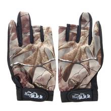 Guantes de pesca impermeables de dedo corto AD-3, manoplas antideslizantes para caza y tiro de camuflaje, oferta 2024 - compra barato