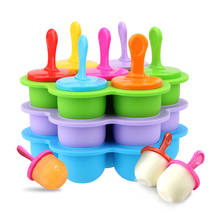 Food Grade Silicone Fruit Shake Accessories DIY Ball Maker Tray Kitchen Tools Popsicle Mould 7 Holes Ice Cream Ice Pops Mold 2024 - buy cheap