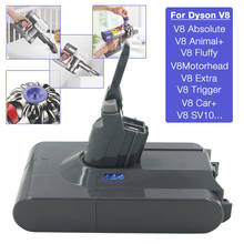 21.6V 3600mAh V8 Battery For Dyson V8 Battery Absolute V8 Animal Li-ion SV10 Vacuum Cleaner Rechargeable BATTERY L70 2024 - buy cheap