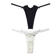 Coyoung calcinha cosplay de anime com asas do anjo e diabo, roupa íntima feminina g-string para biquíni, lingerie 2024 - compre barato