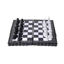 1set Mini Portable Chess Folding Magnetic Plastic Chessboard Board Game Kid Toy 62KF 2024 - buy cheap