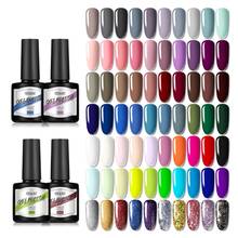 8Colors 8ml Pure Color Nail Gel Polish for Manicure Vernis Base Top Coat Soak Off UV LED Nail Coloring 2024 - buy cheap
