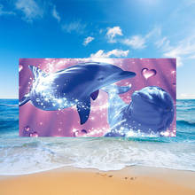 New Dolphin Turtle Printing Beach Towel Microfiber Bath Towels Beach Swimming Seabed Beach towels 70*150cm 150*180cm 80*160cm 2024 - buy cheap