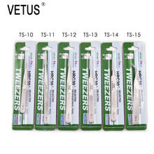 VETUS 6 Pcs/lot TS10 TS-11 TS-12 TS-13 TS-14 TS-15 High Elastic Acid & Alkali Sesistant Stainless Steel Tweezers 2024 - buy cheap