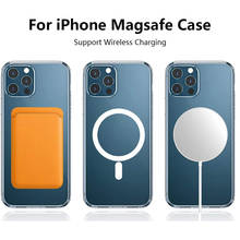 Clear Magnetic Macsafe Case on For iPhone 11 12 Pro Max Mini XS X XR 8 Plus SE 2020 Magsafing Back Cover Shockproof Bumper Shell 2024 - buy cheap