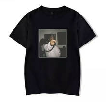 T-shirt de algodão masculina, t-shirt da moda para homens, manga curta, gola redonda, roupa urbana, harajuku 2024 - compre barato