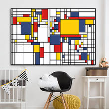 Abstract Piet Cornelies Mondrian Canvas Painting Modern Posters and Prints Wall Art Pictures for Living Room Decoration Cuadros 2024 - buy cheap