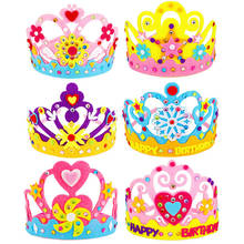 DIY Crafts Toy Crown Creative Paper Sequins Flowers Stars Patterns Toys for Kids Children Kindergarten Art Party Decorations 2024 - buy cheap