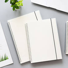 Cuadernos de notas en espiral con tapa transparente para estudiantes, cuadernos de línea de cuadrícula punteada en blanco, 80 hojas, A6, A5, B5 2024 - compra barato