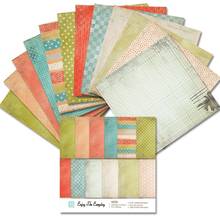 Diy aproveite o pacote de papel para scrapbooking que dura 24 folhas, artesanato artesanal, almofada de fundo de papel 2024 - compre barato