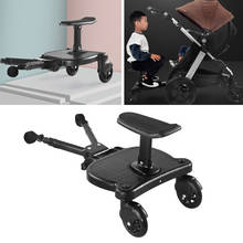 Universal Mount Ride-On Stroller Board Toddler Bump-Free Anti-Slip Buggy Stand, Black 2024 - купить недорого