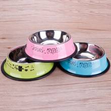 Pet Dog Stainless Steel Bowls Puppy Cats Food Drink Water Dish Feeder Travel Feeding Non-slip Feeding Dishes Pets Supplies 2024 - buy cheap