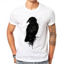 100% algodón hombres 3D impresión negro Crow camiseta verano diseño artístico Casual Hombre Camisetas manga corta Camiseta de talla grande 3XL 2024 - compra barato