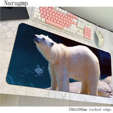 Polar Bear mousepad home gaming mouse pad 700x300x3mm pc computer gamer accessories large mat cute laptop desk protector pads 2024 - compre barato