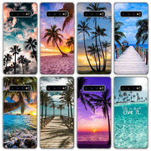 Summer Beach Scene at Sunset on Sea Palm Tree Phone Case For Samsung Note 20 Ultra 10 Lite 9 8 Galaxy A01 A11 A21 A31 A41 A51 A7 2024 - buy cheap