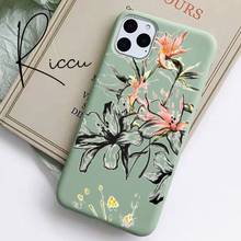 Hollow Dried Flower Advanced Design Flower Phone Case For IPhone 12 Mini 11 Pro Max X XR XS 8 7 6s Plus Green Silicone Cases 2024 - buy cheap