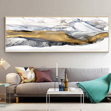 Modern Abstract Oil Painting on Canvas Posters and Prints Wall Art Painting Golden Mountains Pictures for Living Room Home Decor 2024 - buy cheap