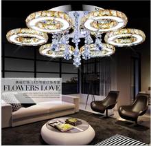 LED round crystal ceiling lamp atmosphere living room lamp warm bedroom room lamps restaurant lighting 2024 - buy cheap