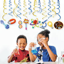 Scientist Laboratory Theme Foil Hanging Swirls Party Decorations Boy's Baby Shower Birthday PVC Hanging Spirals Party Supplies 2024 - buy cheap