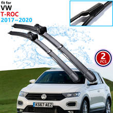 Limpador de para-brisa dianteiro para carro, lâmina de limpeza para volkswagen vw t-rock 2017 ~ 2020 2018 2019 troc t rock, acessórios de carro 2024 - compre barato