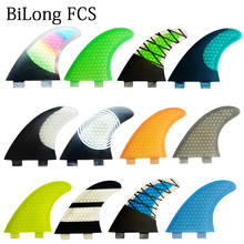BiLong FCS FINS Surfboard Fins Twin Tri fin a Set  for FCS box G5 size fiberglass Performance Core with carbon M size surf Fin 2024 - buy cheap