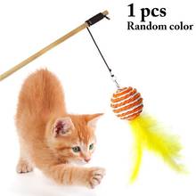Kapmore 1pc Cat Wand Refill Toy Fake Feather Kitten Catnip Toy Cat Chewing Toy Pet Supplies Random Color 2024 - buy cheap