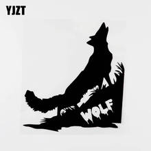 YJZT 17CM×17.5CM Fashion Graphical Animal Wolf Howled Vinyl Car Sticker Black/Silver 8C-0350 2024 - buy cheap