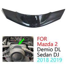 Каркас рулевого колеса из углеродного волокна, отделка для Mazda 2 Demio DL Sedan DJ Hatchback 2018 2019 2024 - купить недорого