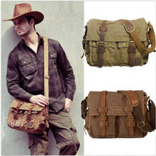 Canvas Leather Messenger Bags I AM LEGEND Will Smith Big Satchel Shoulder Bags Male Laptop Briefcase Travel Handbag 2024 - buy cheap