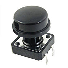 10 peças botão interruptor de pressão tátil de 4 pinos com tampa interruptor de ato momentâneo 12x12x12mm 2024 - compre barato