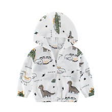 2021 Summer Boys Toddler Kids Summer Sunscreen Jackets Printing Hooded Baby Kids Outerwear Zipper Coats Jackets Clothing 2024 - buy cheap