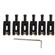 6pcs/set Roller Bridge Tremolo Saddles With 1 Wrench For Electric Guitar Black Repair Tool Parts 2024 - buy cheap