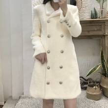 Winter 2020 imitation Autumn Mink Coat Women Casual Breasted Double Long Fur Coats Female Cothes 2024 - buy cheap