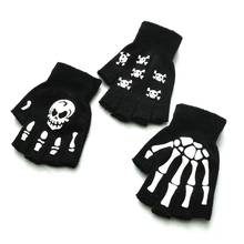 Halloween Style Gloves Horror Skull Claw Bone Skeleton Half Gloves Novelty Unisex Mitten Gloves Winter Hand Warmer 2024 - buy cheap